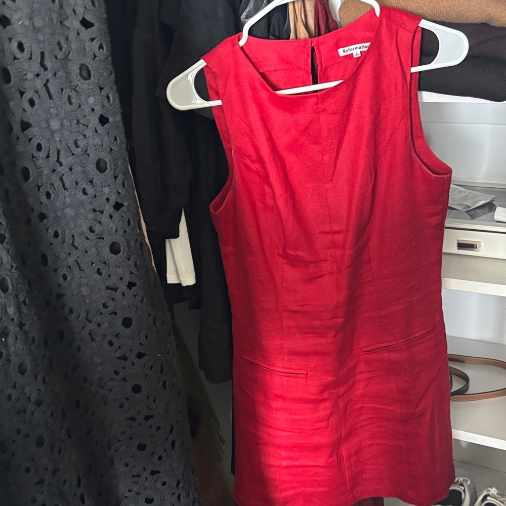 Reformation Citron Dress in Red